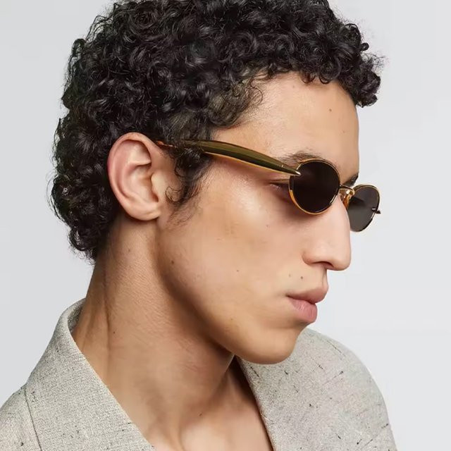 Ah-Mee Sonnenbrille, oval, Metall, Vollrand, Gold, Damen - Bild 1
