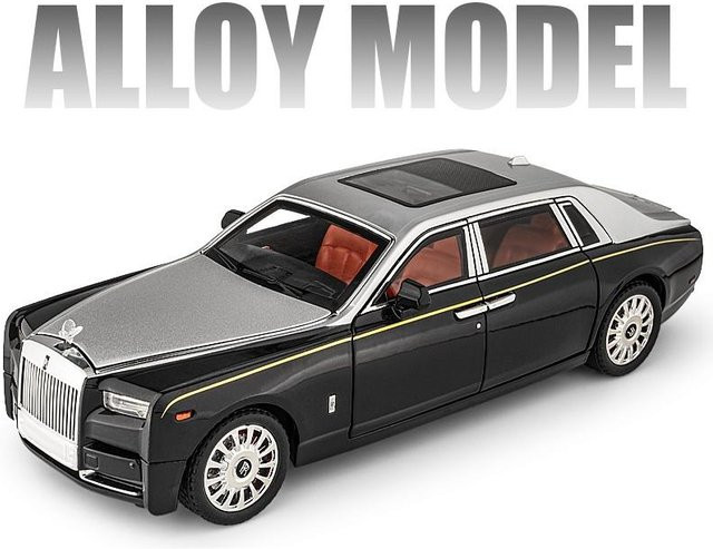 Linyi toy car Rolls Royce Phantom, Modellauto, 1:18, Metall, mit Licht und Sound, ab 18 Jahre - Bild 1