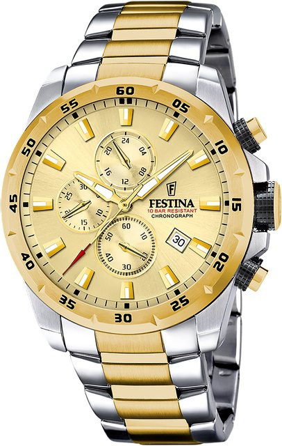 Festina Chronograph, Quarz, Edelstahl, 45 mm, Herren - Bild 1