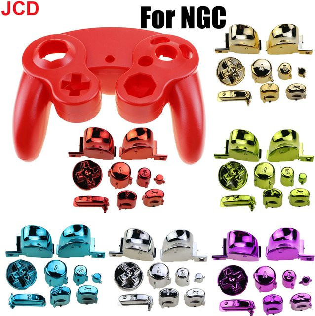 Jcd Ersatz-Tastensatz für GameCube Controller mit Galvanik-ABXY-Z-Tasten in Lila - Bild 1