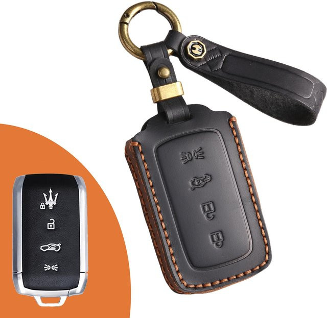 Maserati Schlüsselhülle Grega President, Ringanhänger, schwarz, Unisex - Bild 1