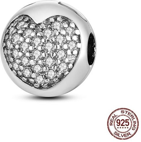 Lily there Clip-Charm, 925 Silber, Zirkonia, Perle, Damen, Weiß - Bild 1