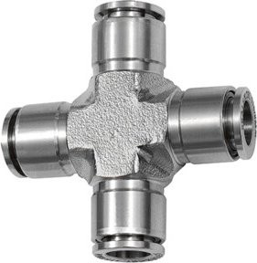 Riegler X-Steckverbindung für Schlauch-Außendurchmesser 10 mm aus Edelstahl 1.4404 in Silber - Bild 1
