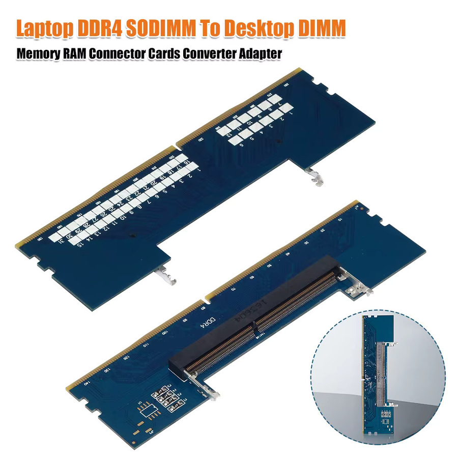 ALLOYSEED Laptop DDR4 SODIMM zu Desktop DIMM Speicherkarten-Konverter Adapter in Blau - Bild 2