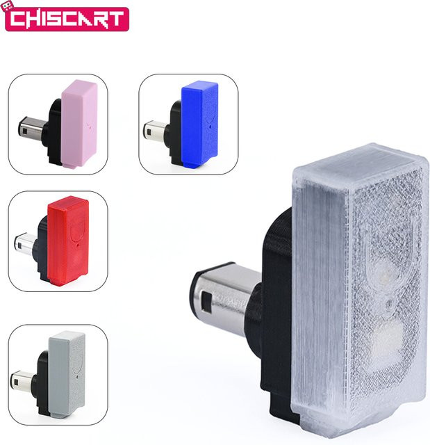 Chiscart WavePhoenix Drahtloser Empfänger mit 3D-gedrucktem Gehäuse für Nintendo WaveBird Controller, kompatibel mit GameCube und Wii (RVL-001), transparent rot - Bild 1