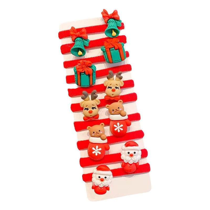 Haargummis für Mädchen, Weihnachtsmann, Rentier, Schneemann, Weihnachtsbaum - Bild 3