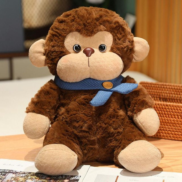 Affenpuppe Plüschtier, blau, Stoffpuppe - Bild 1