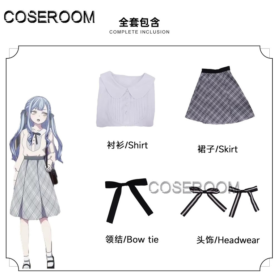 COSEROOM BanG Dream Togawa Sakiko Oblivionis Cosplay Kostüm Kleid, Perücke - Bild 2
