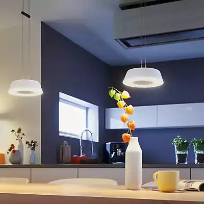 Oligo Glance 2-flammige LED-Pendelleuchte in Weiß Matt mit dimmbarer warmweißer Beleuchtung - Bild 2