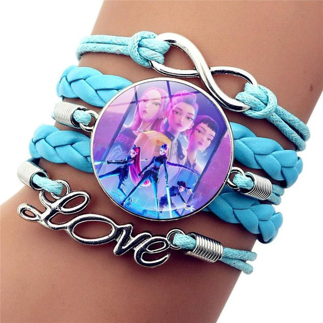 Geflochtenes Armband, Leder, blue, Kinder, Mädchen, Unisex - Bild 1