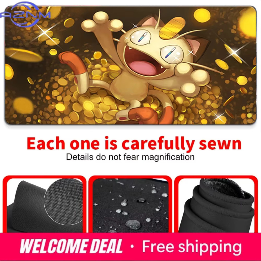 Potdemiel Gaming-Mauspad Treasure Gold Coin Meowth in Gold und Multicolour - Bild 4