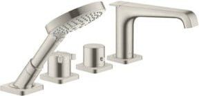 Hansgrohe Axor Citterio E Duschset mit Thermostat für die Badewanne in Edelstahl-Optik Silber - Bild 1