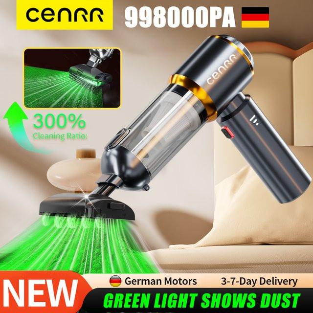 CENRR Tragbarer Autostaubsauger Mini Handgebläse in Silber - Bild 1