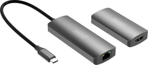 Digitus USB-C zu HDMI 4K Video Extender mit USB-A über RJ45 Netzwerkkabel, 30 m, Schwarz, DS-55343 - Bild 1