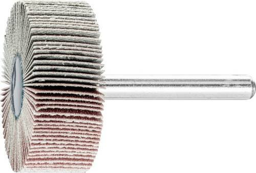 PFERD Korund Fächerschleifer A240 für Feinschliff und Finish, Durchmesser: 40 mm, Breite: 15 mm, Schaft-Durchmesser: 6 mm, 10 Stück, grau - Bild 1