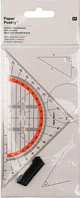 Rico Design Paper Poetry Geometriedreieck aus Kunststoff, 16 cm - Bild 1