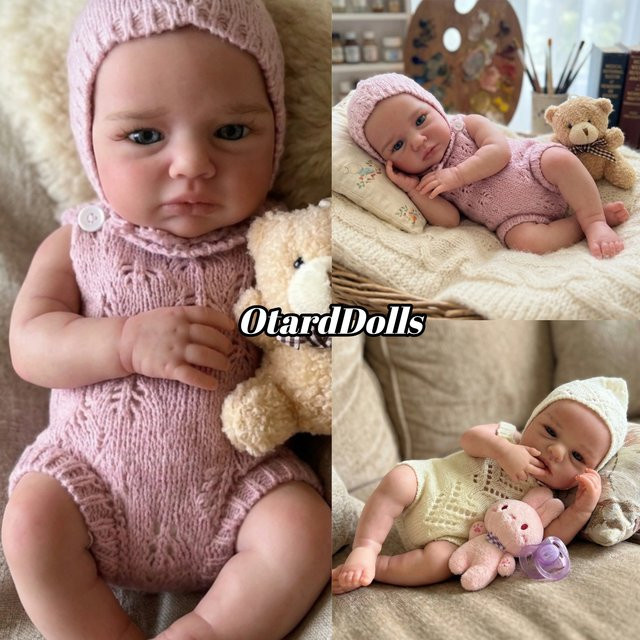 OtardDolls Awake Loulou Reborn Puppe, Vollsilikon, Weiche Neugeborenen-Babypuppe - Bild 1