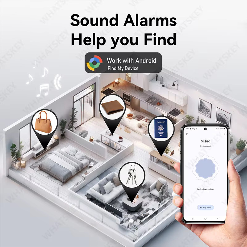 MiLi Litag Go Smart Tracker 4er-Pack Schwarz für Android-System als Brieftaschen- und Schlüsselfinder - Bild 5