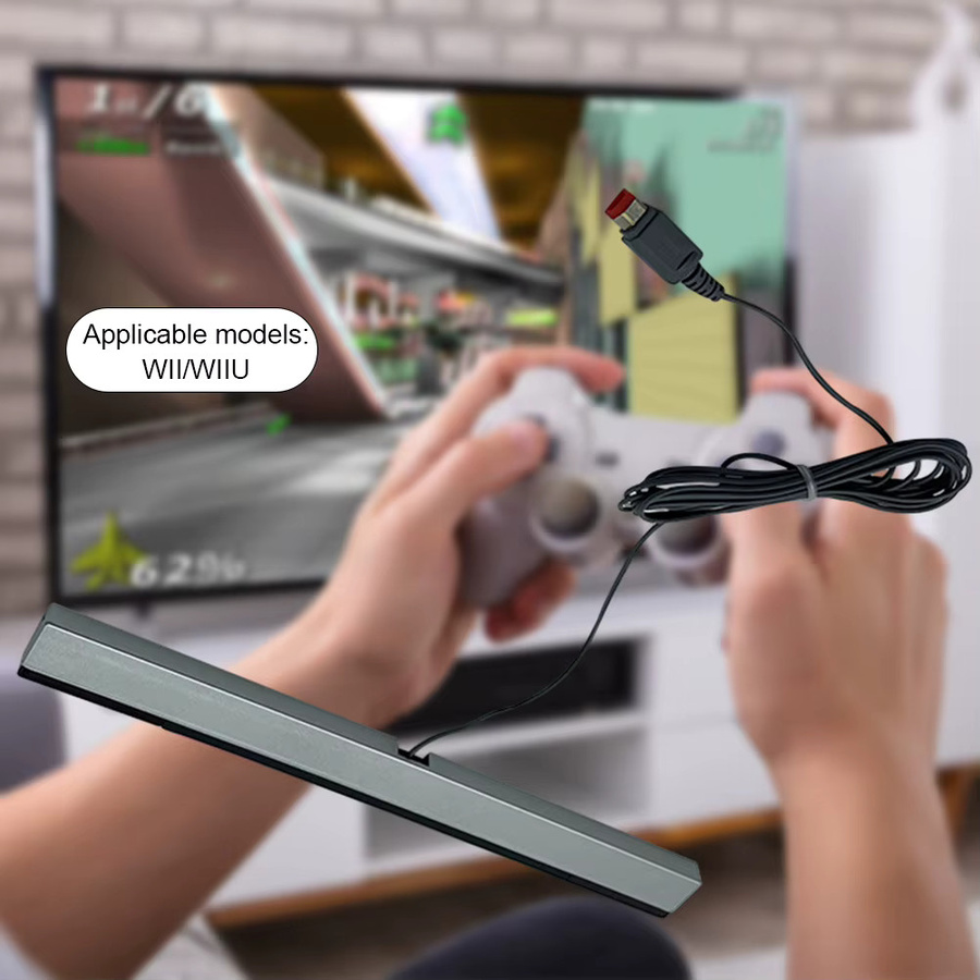 Infrarot-Sensorleiste mit USB-Verlängerungskabel für Nintendo Wii und Wii U, Schwarz - Bild 4
