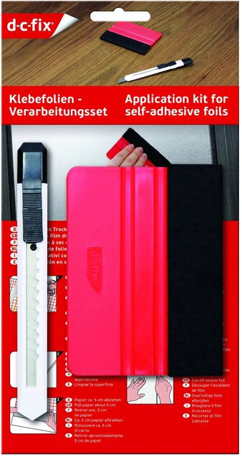 d-c-fix Klebefolien-Verarbeitungs-Set aus Gummi in Rot und Weiß, 2-teilig - Bild 5