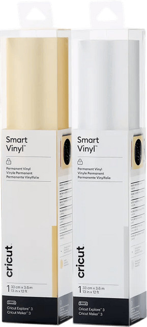 Cricut Smart Vinyl Permanent Combo Pack Shimmer-Gold und Shimmer-Silber 33 x 366 cm - Bild 1
