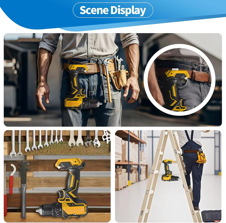Ersatz-Gürtelclip-Haken aus Edelstahl mit Schrauben für DeWalt N268241 in Silber - Bild 3