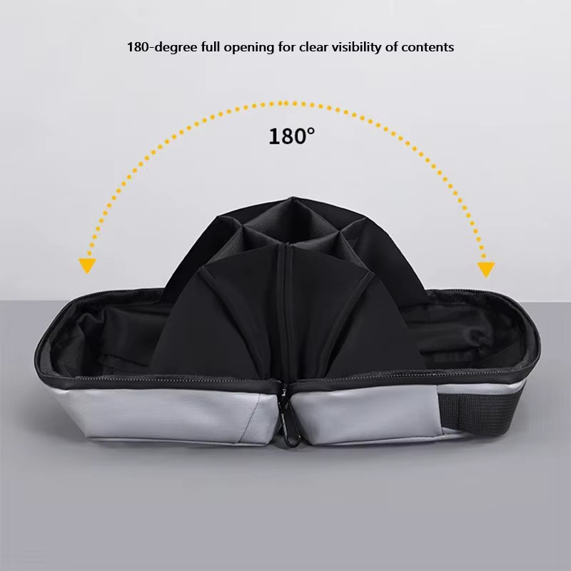 Enyawell Tragbare Kabel-Organizer-Tasche als All-in-One-Aufbewahrungstasche für Kabel, Ladegeräte und Gadgets in Schwarz und Grau - Bild 4