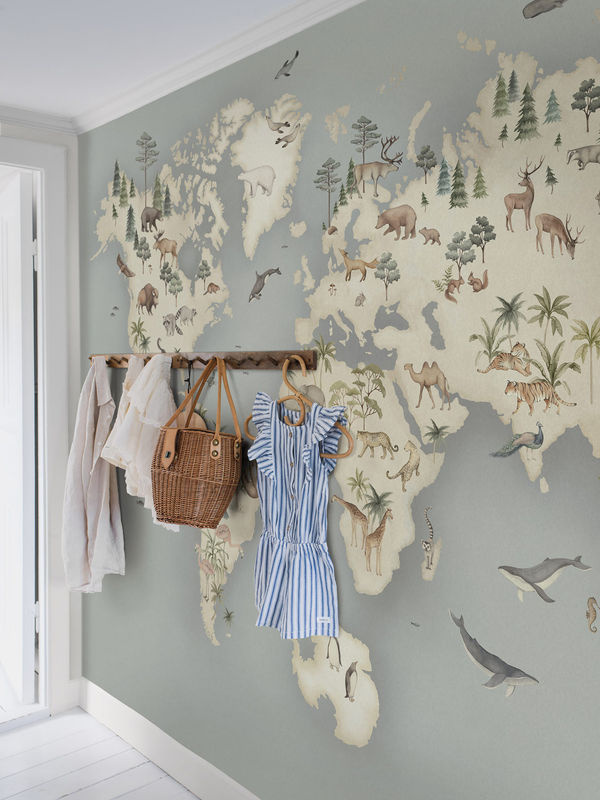Boråstapeter Mural Tapete Little Explorer in Multicolor und Blau aus Vlies - Bild 3