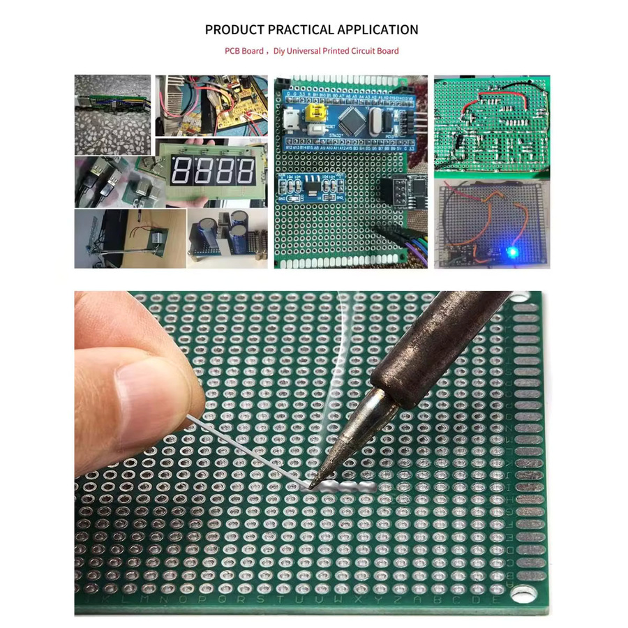 HIISTARO PCB Prototyp-Platine Kupferplatte für DIY Prototyping, doppelseitige und einseitige Universal Leiterplatten in verschiedenen Größen - Bild 2