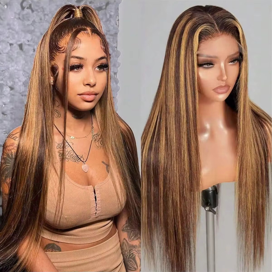 FIUMER Echthaar-Perücke, HD Lace Frontal, helle Farben - Bild 2
