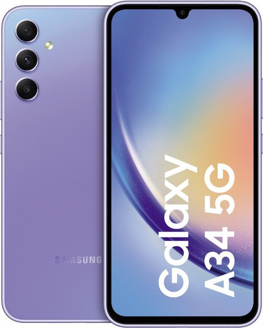 Samsung Galaxy A34 5G Smartphone in Violett mit 128 GB Speicher, 6 GB RAM und 6,6 Zoll Display - Bild 1