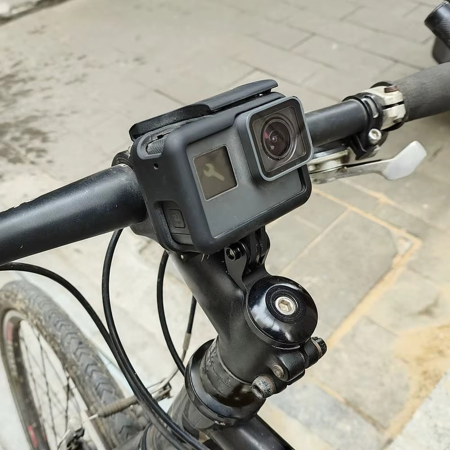 GoPro Kamera-Verlängerungshalterung für Mountain Road Fahrradvorbau-Headset-Kappe, Schwarz, passend für Gabeln mit 28,6 mm Durchmesser - Bild 5