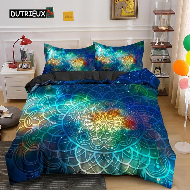 Binchi Outdoor Product 3-teiliges Boho-Bettwäscheset mit Kissenbezug in Multicolour, Polyester-Mikrofaser, Breite: 210 cm - Bild 1
