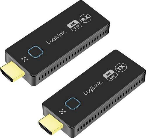 LogiLink HDW0111 HDMI-Funkübertragung Set in Schwarz mit 50m Reichweite und Micro-USB Anschluss - Bild 1