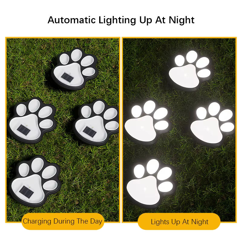 SHENZHITECH Solar LED Outdoor Gartenleuchten im Krallen-Design, 4er-Set, Schwarz, Warmweiß, mit Dämmerungssensor für Garten, Patio und Camping - Bild 5
