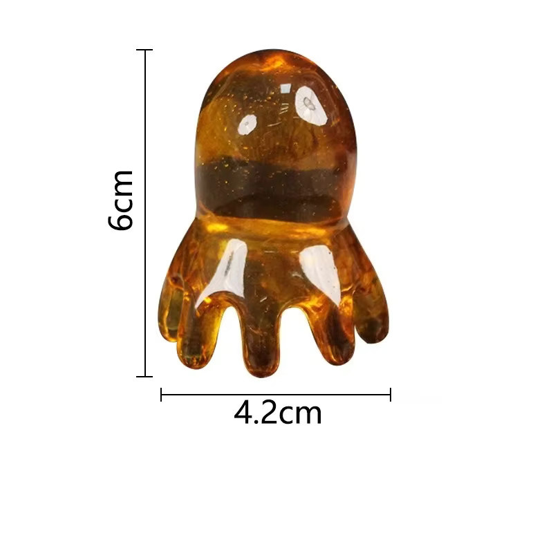 trebalena Oktopus-Massagekamm mit Harzkopf, Unisex - Bild 4