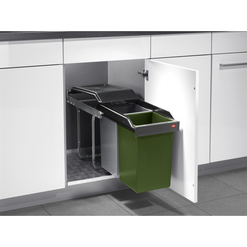 HAILO Einbau-Abfalleimer Multi-Box duo in Grau/Anthrazit mit 28 l Fassungsvermögen - Bild 2