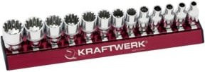 Kraftwerk COMBI-Stecknusssatz MAGALU 1/4 Zoll, 13-teilig, Chrome Vanadium, Silber - Bild 1