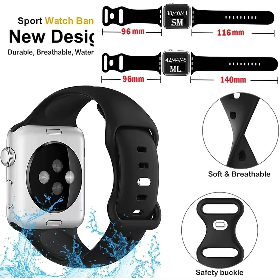 NEY Uhrenarmband Silikon, Schwarz, Unisex - Bild 2