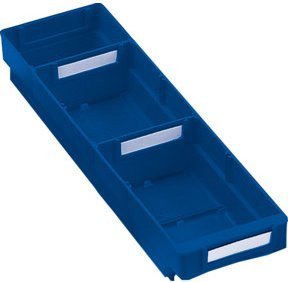 Kappes Regalkasten Mod. 410 blau aus Kunststoff für 4 Trennplatten B/H/T: 40,0 x 6,5 x 4,0 cm - Bild 1