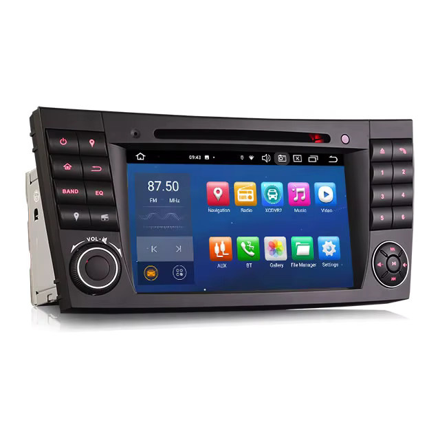 NUOYING Android 12.0 Autoradio mit 7 Zoll Display, Bluetooth, CarPlay und 4G für Mercedes Benz E-Klasse W211, G-Klasse W463 und CLS, Schwarz - Bild 2