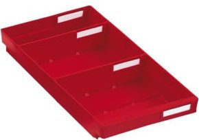 Kappes Regalkasten Mod. 420 rot für 4 Trennplatten B/T/H: 40,0 x 24,0 x 6,5 cm - Bild 1