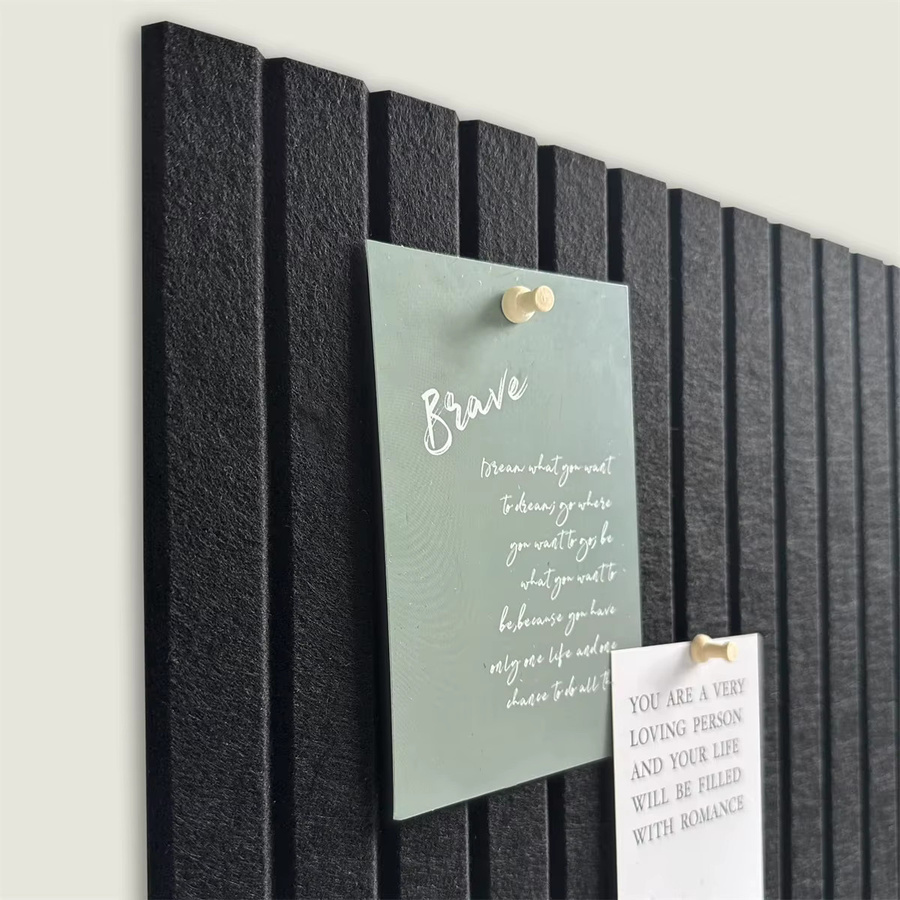 6er Set Filz-Pinnwandfliesen und Korktafeln in Schwarz als Wandverkleidung für dein Büro, B/H: 30 x 30 cm - Bild 2