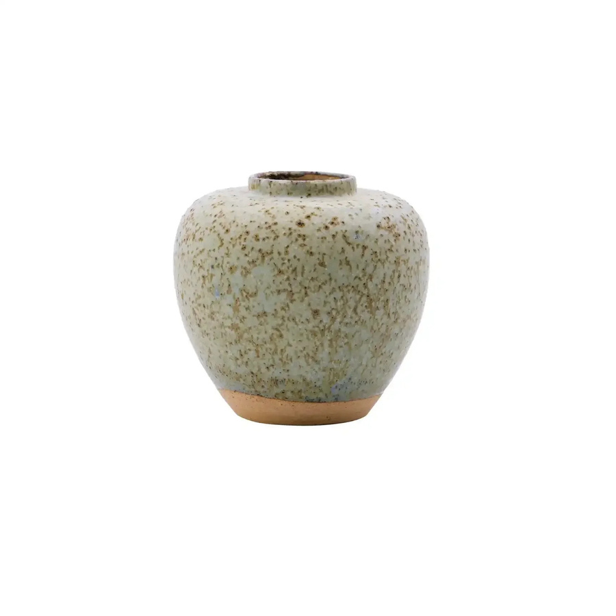 House Doctor Tino Vase grau aus Keramik Höhe: 9,5 cm, Durchmesser: 9 cm - Bild 1