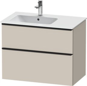 Duravit Waschtischunterschrank D-Neo in Schwarz und Taupe, B: 81 cm, T: 46,2 cm, H: 62,5 cm - Bild 1