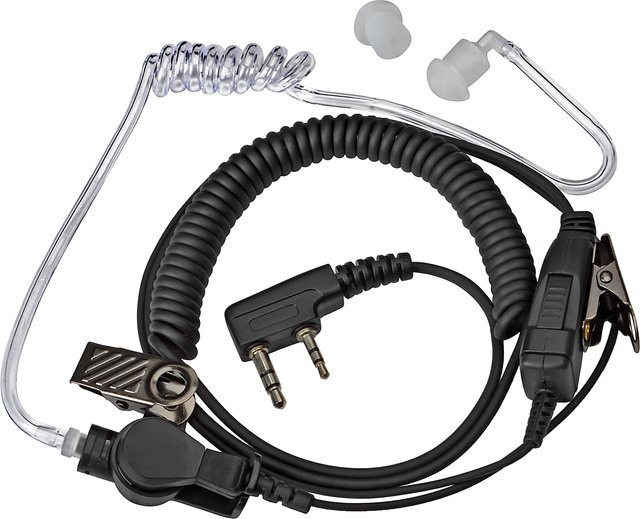 RUNUPTOP 2-poliges Akustikrohr-Ohrhörer-Headset mit Mikrofon für Kenwood Retevis PUXING Baofeng UV-5R BF-888S 2-Wege-Funkgeräte - Bild 1