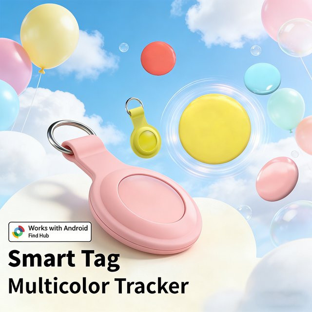 Google Smart Tag Pink Wasserdichtes Android Ortungsgerät mit Bluetooth für Google Find My Device App - Bild 1