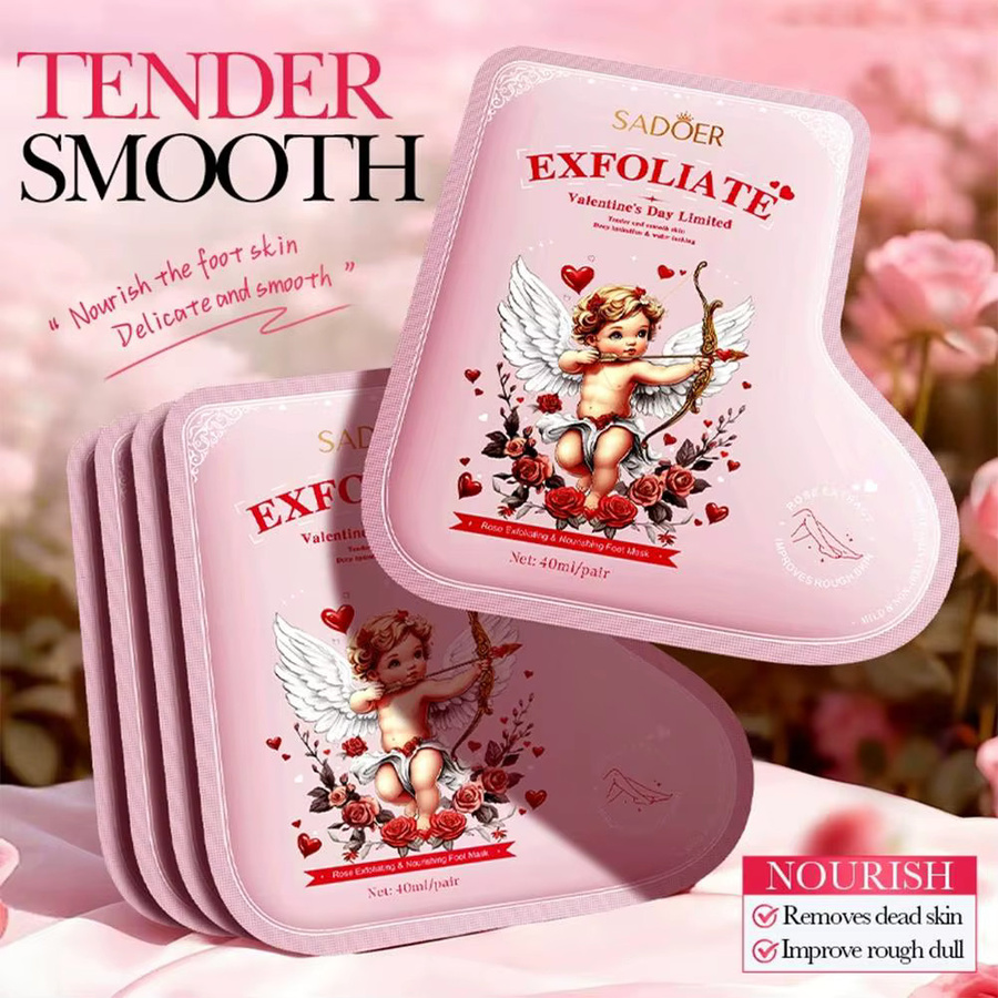 Cupid Rose Exfoliation Fußmaske, Unisex - Bild 2