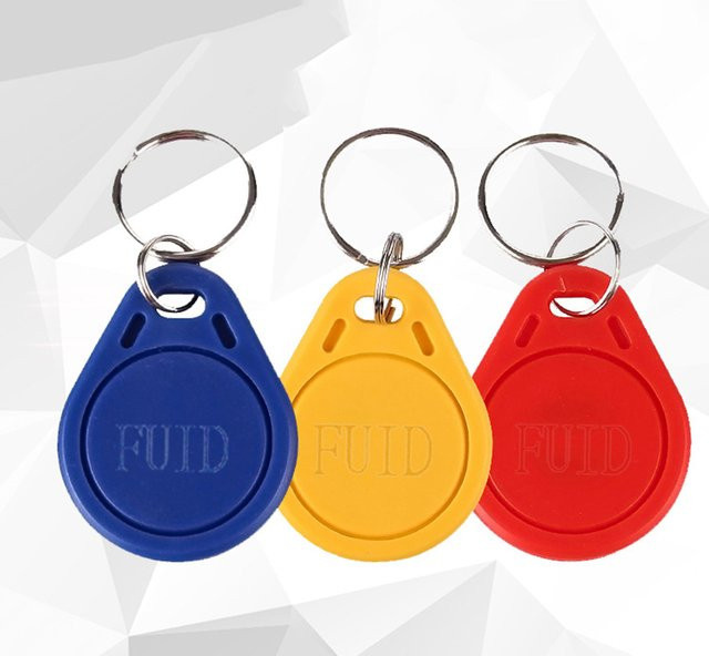 5 Stück zhizaibide RFID Proximity Keyfobs NFC Schlüsselanhänger, 13,56 MHz, beschreibbar und veränderbar, Farbe: Rot - Bild 1