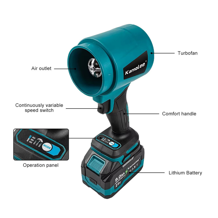 Kamolee Turbo Jet Fan Akku-Gebläse 3000W kabelloser elektrischer Handgebläse-Power-Tool - Bild 5